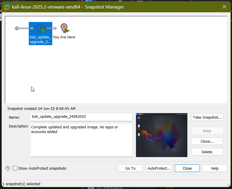 Snapshot confirmation
